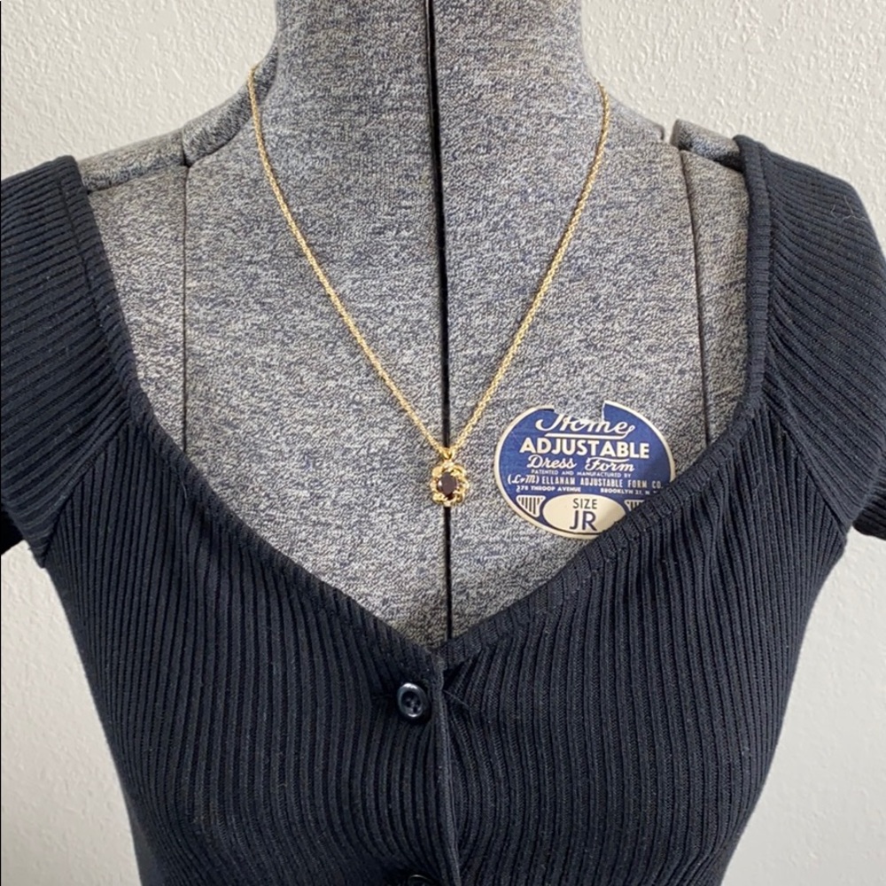 Vintage Red Stone Necklace